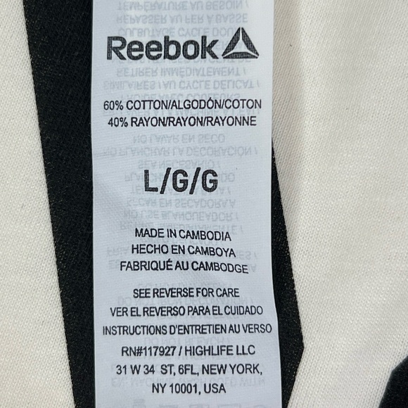 NEW Reebok Women's Infinity Short Sleeve Cropped Jersey Relaxed Fit Tee Shirt L - Picture 5 of 8